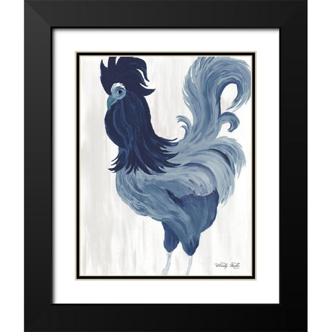 Green and Purple Rooster II    Black Modern Wood Framed Art Print with Double Matting by Jacobs, Cindy