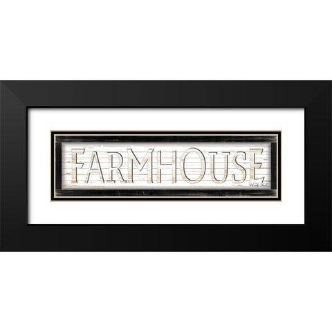 White Farmhouse Black Modern Wood Framed Art Print with Double Matting by Jacobs, Cindy