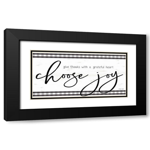 Choose Joy Black Modern Wood Framed Art Print with Double Matting by Jacobs, Cindy