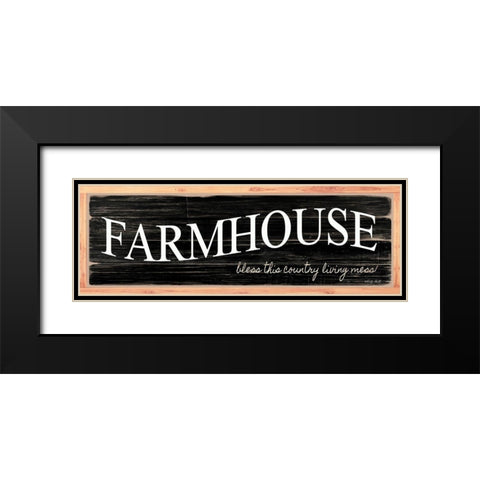 Farmhouse - My Home Sweet Home Black Modern Wood Framed Art Print with Double Matting by Jacobs, Cindy