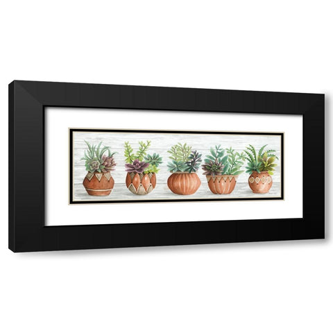 Terracotta Pots I Black Modern Wood Framed Art Print with Double Matting by Jacobs, Cindy