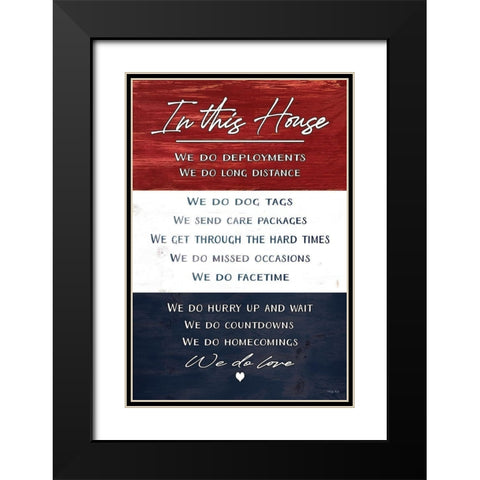 In This House    Black Modern Wood Framed Art Print with Double Matting by Jacobs, Cindy