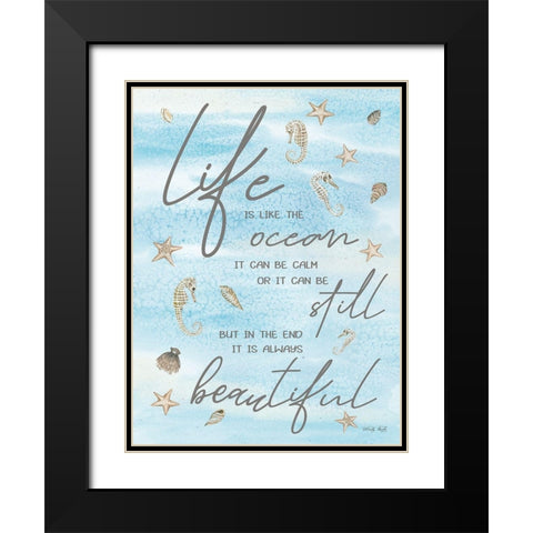 Life is Likeâ€¦ Black Modern Wood Framed Art Print with Double Matting by Jacobs, Cindy