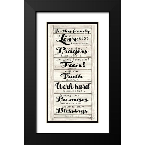 In This Family Black Modern Wood Framed Art Print with Double Matting by Jacobs, Cindy