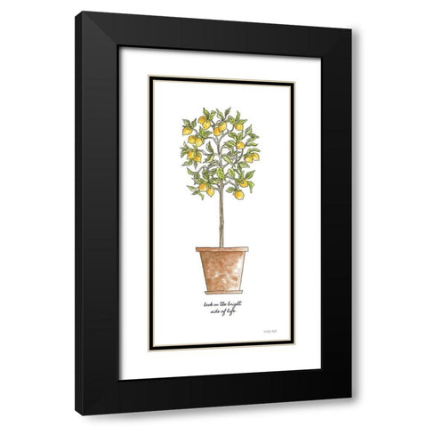 Bright Side  Black Modern Wood Framed Art Print with Double Matting by Jacobs, Cindy