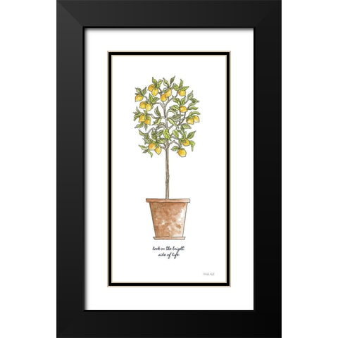 Bright Side  Black Modern Wood Framed Art Print with Double Matting by Jacobs, Cindy