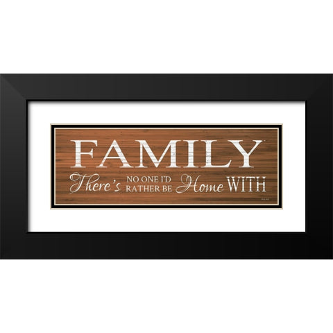 Family Sign     Black Modern Wood Framed Art Print with Double Matting by Jacobs, Cindy