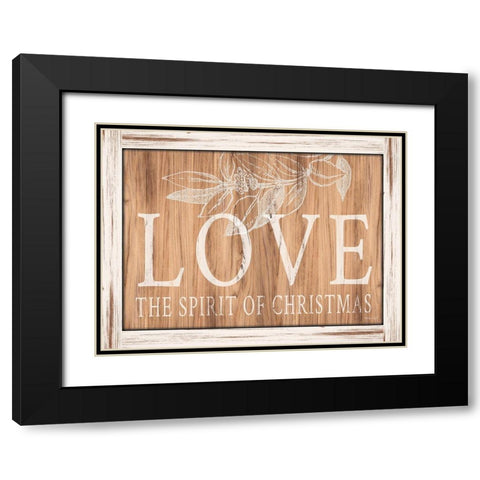 Love Black Modern Wood Framed Art Print with Double Matting by Jacobs, Cindy