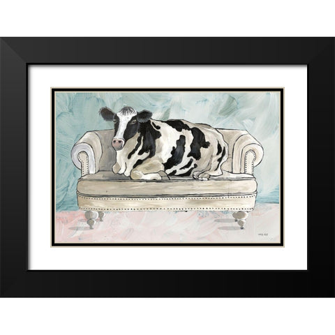 Cowches IV Black Modern Wood Framed Art Print with Double Matting by Jacobs, Cindy