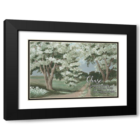 Chase Your Dreams Black Modern Wood Framed Art Print with Double Matting by Jacobs, Cindy