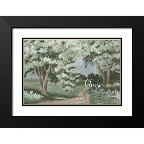 Chase Your Dreams Black Modern Wood Framed Art Print with Double Matting by Jacobs, Cindy