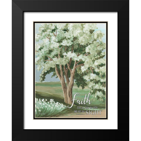 Walk by Faith Black Modern Wood Framed Art Print with Double Matting by Jacobs, Cindy