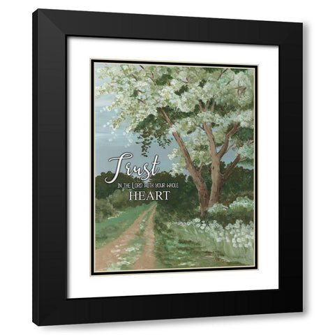 Trust the Lord Black Modern Wood Framed Art Print with Double Matting by Jacobs, Cindy