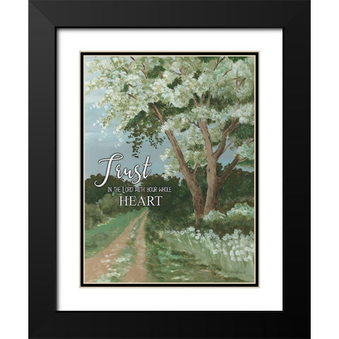 Trust the Lord Black Modern Wood Framed Art Print with Double Matting by Jacobs, Cindy
