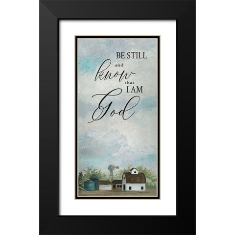 Be Still Black Modern Wood Framed Art Print with Double Matting by Jacobs, Cindy