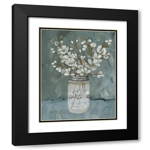 Spring Blooms I Black Modern Wood Framed Art Print with Double Matting by Jacobs, Cindy