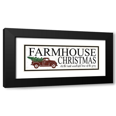 Farmhouse Christmas Black Modern Wood Framed Art Print with Double Matting by Jacobs, Cindy
