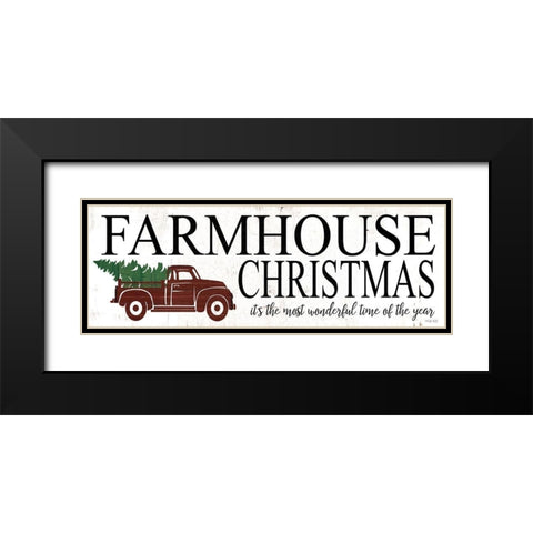 Farmhouse Christmas Black Modern Wood Framed Art Print with Double Matting by Jacobs, Cindy