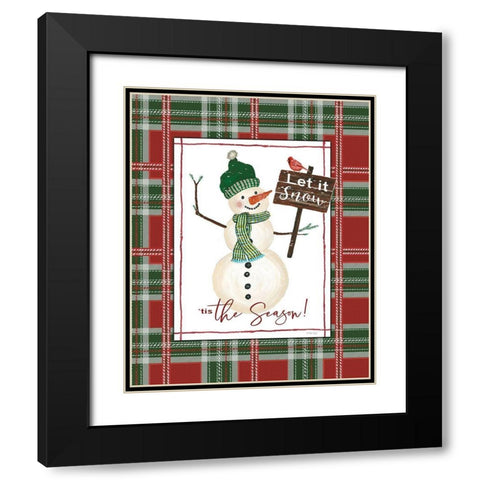 Tis the Season Black Modern Wood Framed Art Print with Double Matting by Jacobs, Cindy