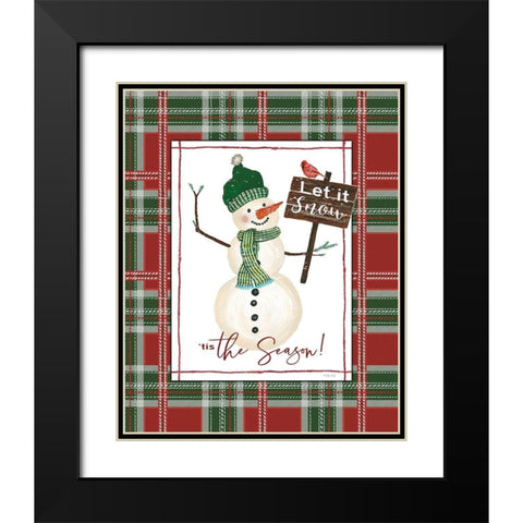 Tis the Season Black Modern Wood Framed Art Print with Double Matting by Jacobs, Cindy