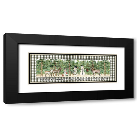Merry Christmas to All Black Modern Wood Framed Art Print with Double Matting by Jacobs, Cindy