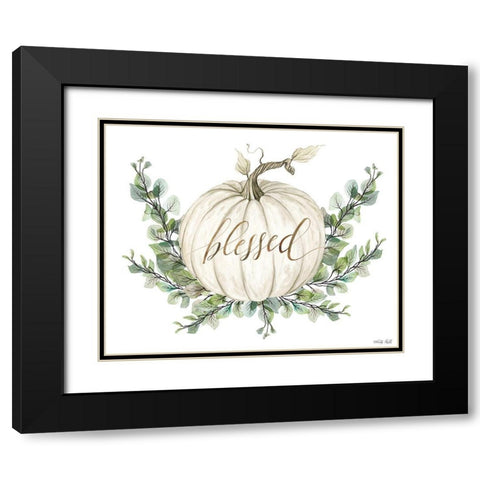 Blessed Pumpkins Black Modern Wood Framed Art Print with Double Matting by Jacobs, Cindy