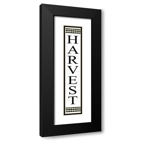 Harvest Sign Black Modern Wood Framed Art Print with Double Matting by Jacobs, Cindy
