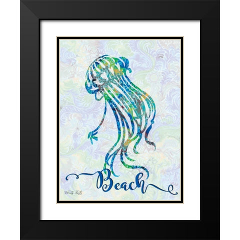 Beach - Jellyfish Black Modern Wood Framed Art Print with Double Matting by Jacobs, Cindy