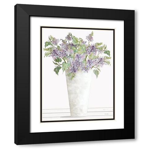 Lilacs I Black Modern Wood Framed Art Print with Double Matting by Jacobs, Cindy