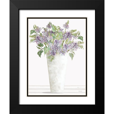 Lilacs I Black Modern Wood Framed Art Print with Double Matting by Jacobs, Cindy