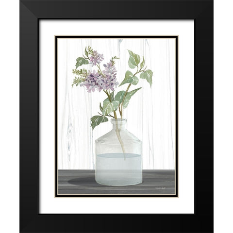Lilacs IV Black Modern Wood Framed Art Print with Double Matting by Jacobs, Cindy