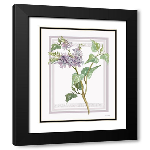 Lilacs V Black Modern Wood Framed Art Print with Double Matting by Jacobs, Cindy
