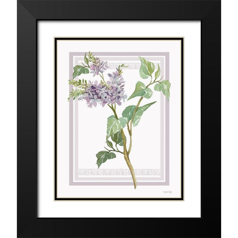 Lilacs V Black Modern Wood Framed Art Print with Double Matting by Jacobs, Cindy