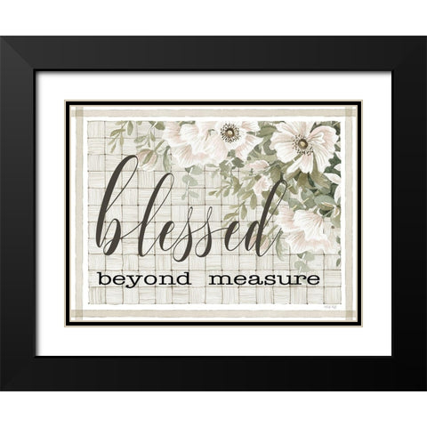 Blessed Beyond Measure Black Modern Wood Framed Art Print with Double Matting by Jacobs, Cindy