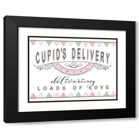 Cupids Delivery - Loads of Love Black Modern Wood Framed Art Print with Double Matting by Jacobs, Cindy