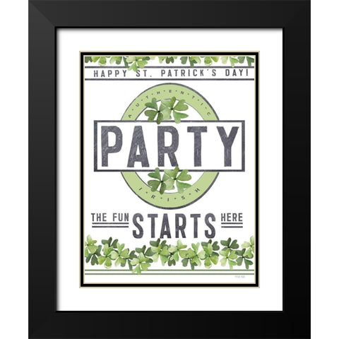 St. Patricks Day Party I Black Modern Wood Framed Art Print with Double Matting by Jacobs, Cindy