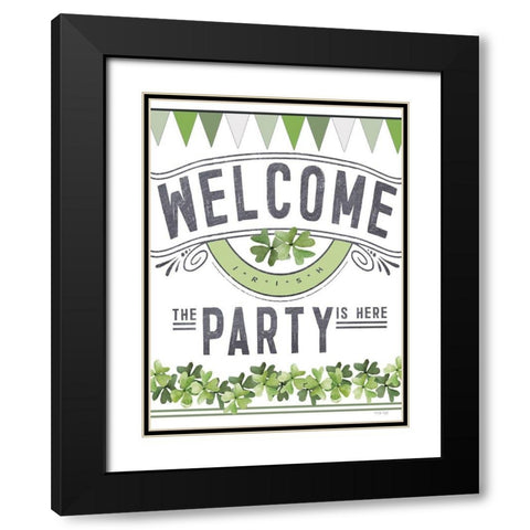 St. Patricks Day Party II Black Modern Wood Framed Art Print with Double Matting by Jacobs, Cindy