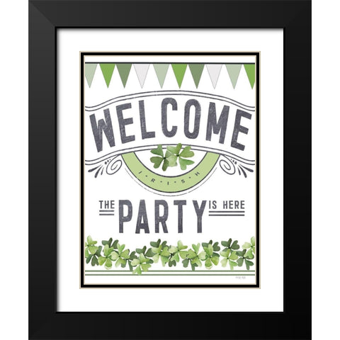 St. Patricks Day Party II Black Modern Wood Framed Art Print with Double Matting by Jacobs, Cindy
