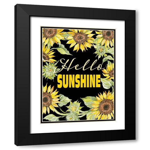 Hello Sunshine Black Modern Wood Framed Art Print with Double Matting by Jacobs, Cindy