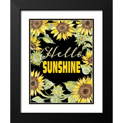 Hello Sunshine Black Modern Wood Framed Art Print with Double Matting by Jacobs, Cindy
