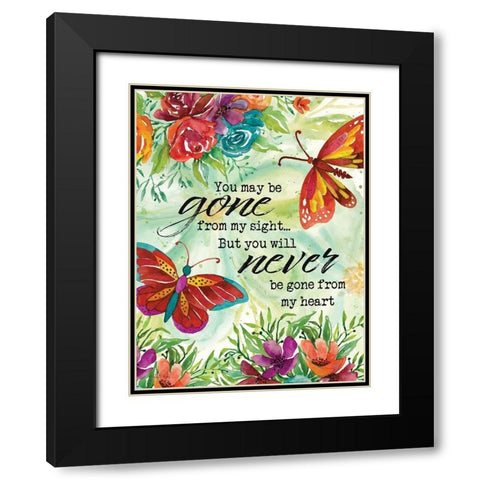 Never Gone from My Heart I  Black Modern Wood Framed Art Print with Double Matting by Jacobs, Cindy