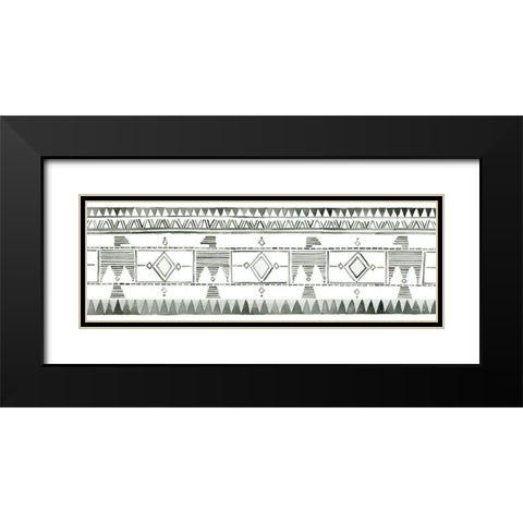 Tribal Print I Black Modern Wood Framed Art Print with Double Matting by Jacobs, Cindy