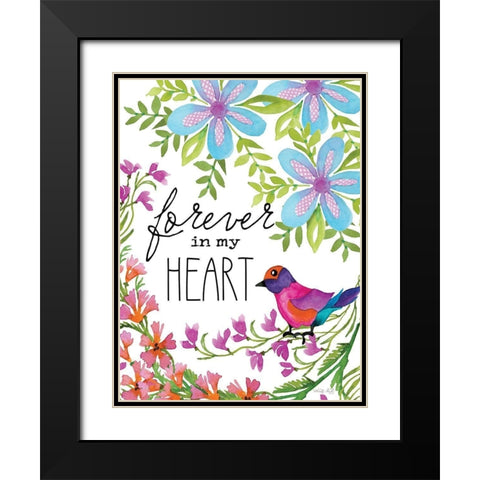Forever in My Heart Black Modern Wood Framed Art Print with Double Matting by Jacobs, Cindy