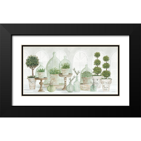 Nice and Neutral Plant Collection Black Modern Wood Framed Art Print with Double Matting by Jacobs, Cindy