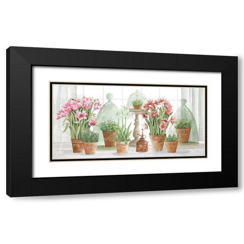 Terracotta Collection I Black Modern Wood Framed Art Print with Double Matting by Jacobs, Cindy