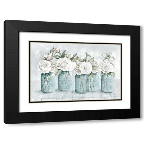 Floral Parade   Black Modern Wood Framed Art Print with Double Matting by Jacobs, Cindy