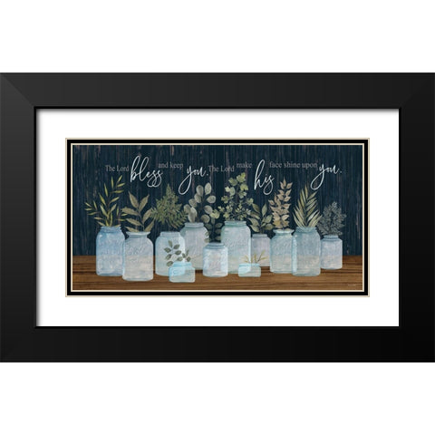 The Lord Bless You Black Modern Wood Framed Art Print with Double Matting by Jacobs, Cindy