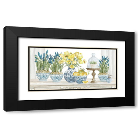 Spring Blooms Black Modern Wood Framed Art Print with Double Matting by Jacobs, Cindy
