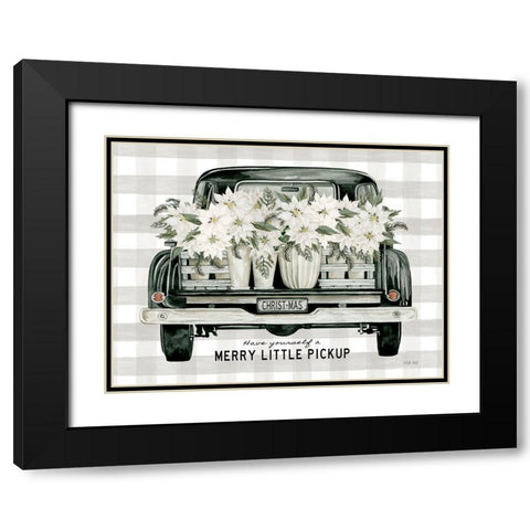 Merry Little Pickup Black Modern Wood Framed Art Print with Double Matting by Jacobs, Cindy
