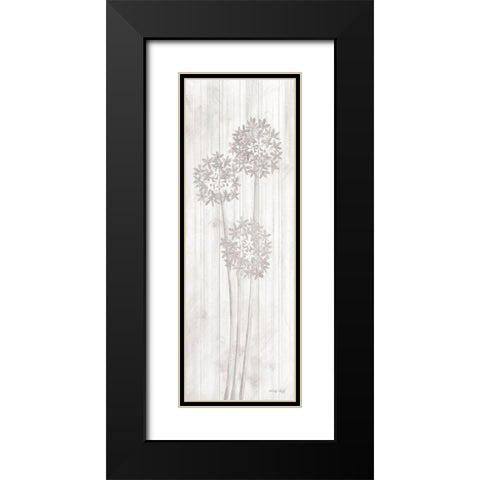 Allium V Black Modern Wood Framed Art Print with Double Matting by Jacobs, Cindy